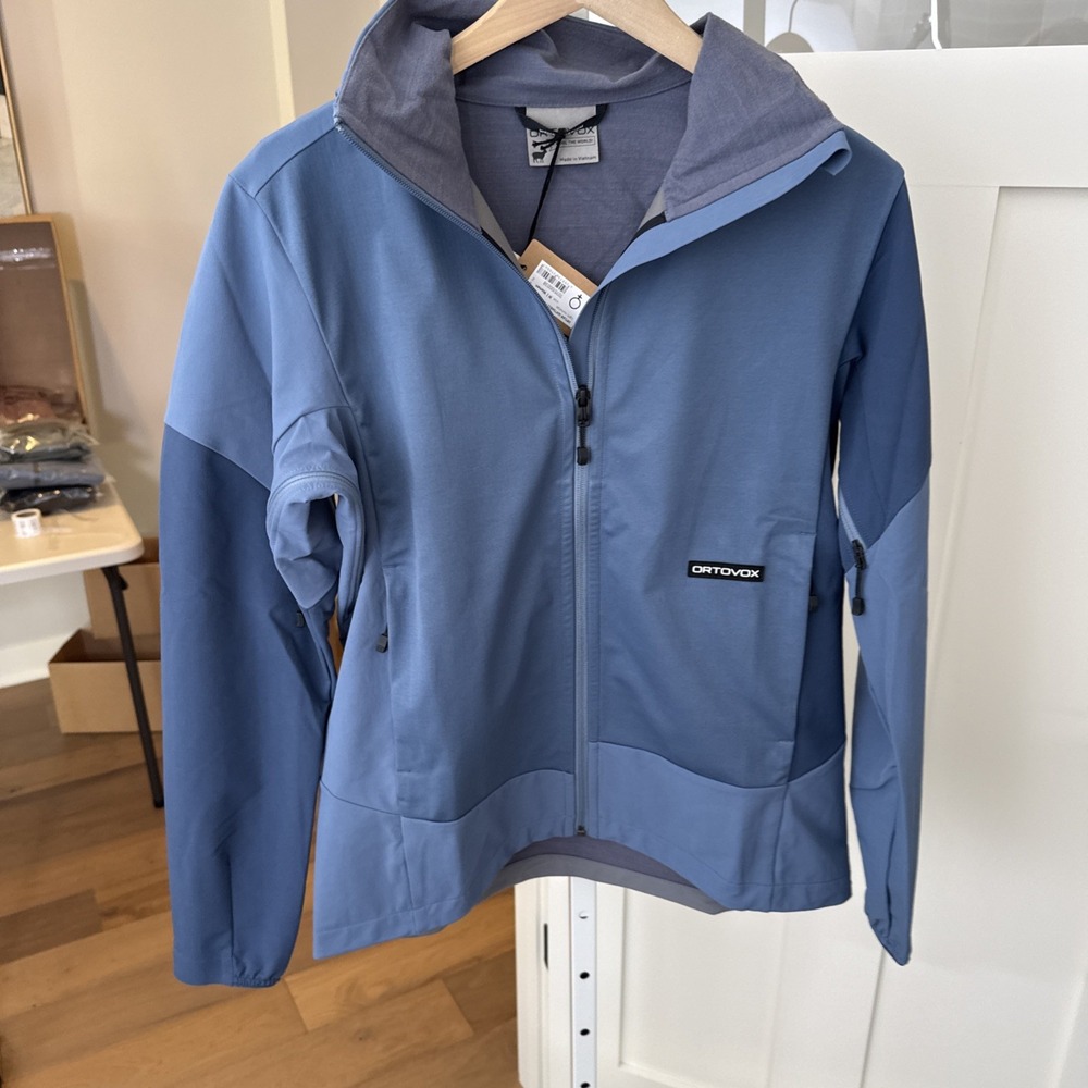 ORTOVOX Ortler Softshell Plus Jacket Women M Light Nunatak Blue NWT